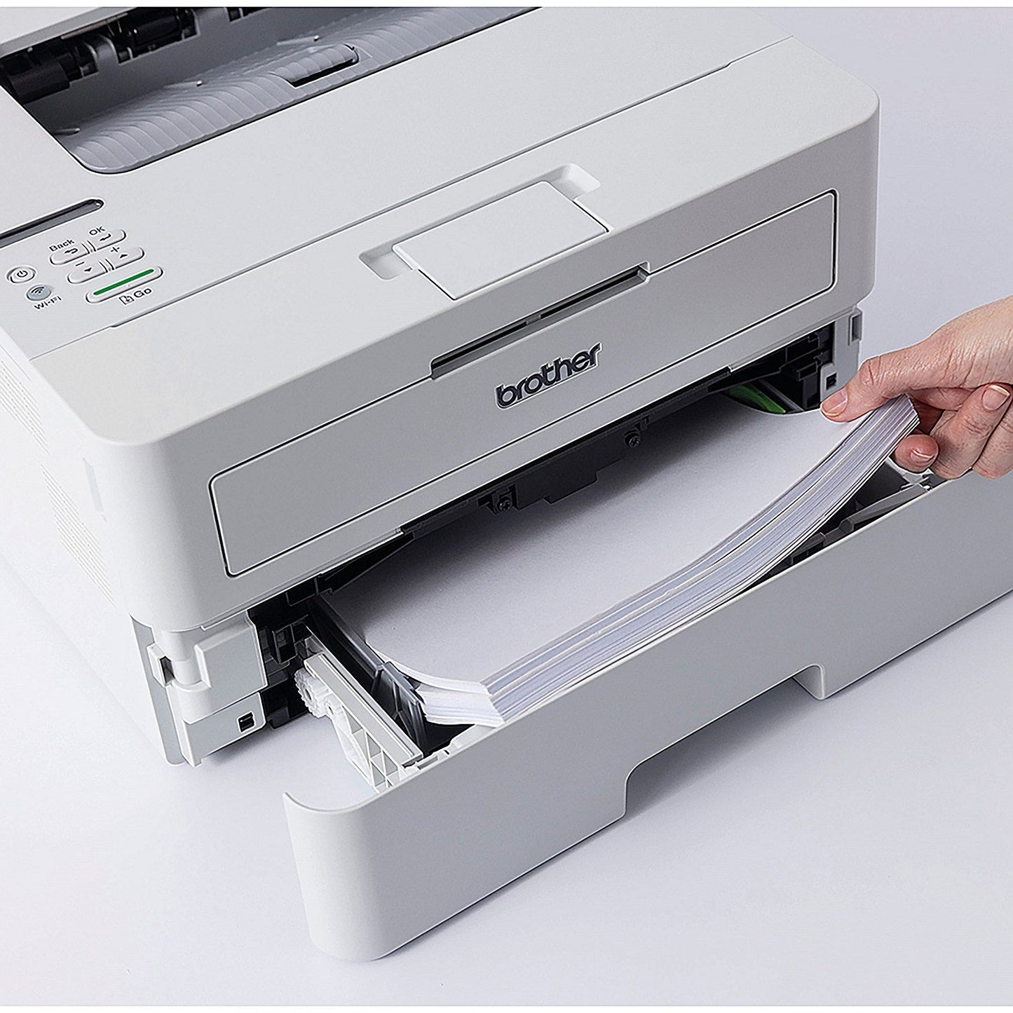 Brother HL-L2865DW A4 Compact Wireless Mono Laser Printer, White