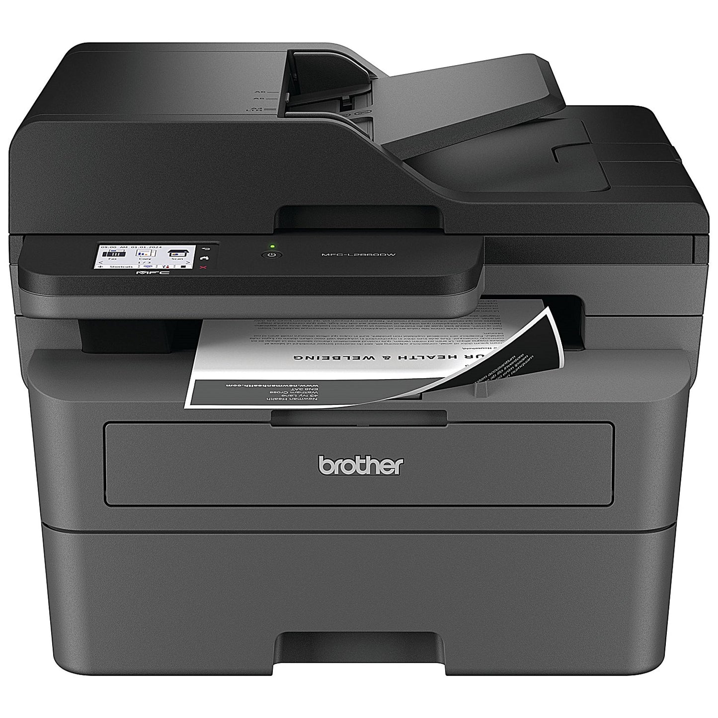 Brother MFC-L2860DW A4 Wireless All-In-One Mono Laser Printer, Grey