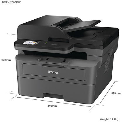 Brother DCP-L2660DW A4 Wireless 3-In-1 Mono Laser Printer, Grey