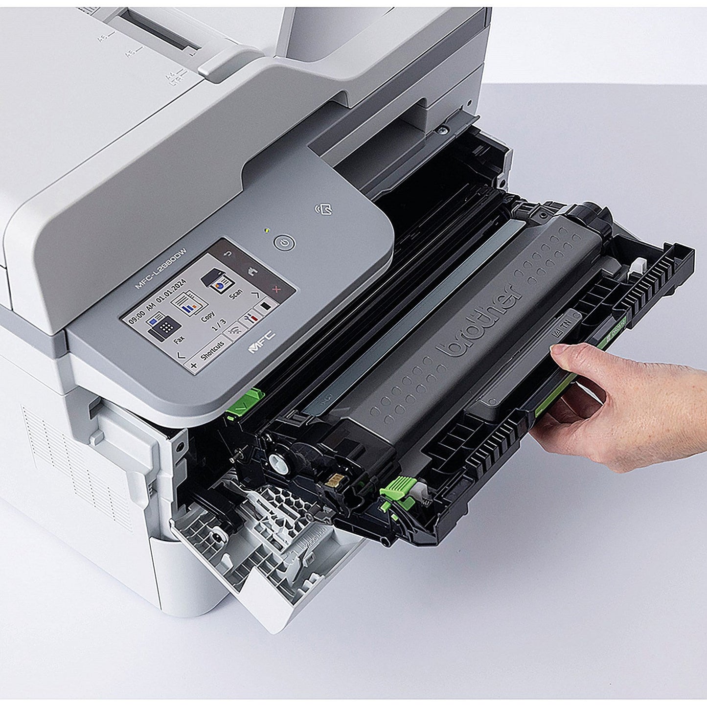 Brother MFC-L2980DW A4 Compact Wireless All-In-One Mono Laser Printer, White