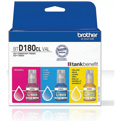 Brother Ink Bottle Super High Yield CMY Multipack BTD180CLVAL