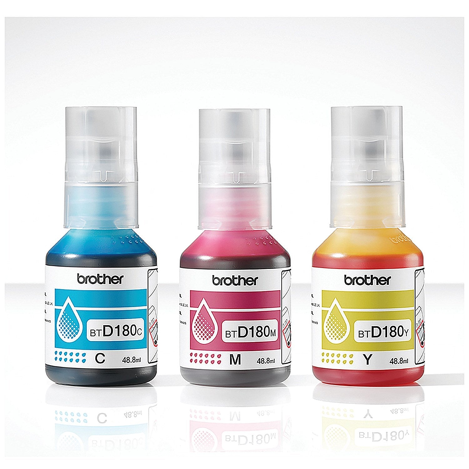 Brother Ink Bottle Super High Yield CMY Multipack BTD180CLVAL Easy2Order : BA83893