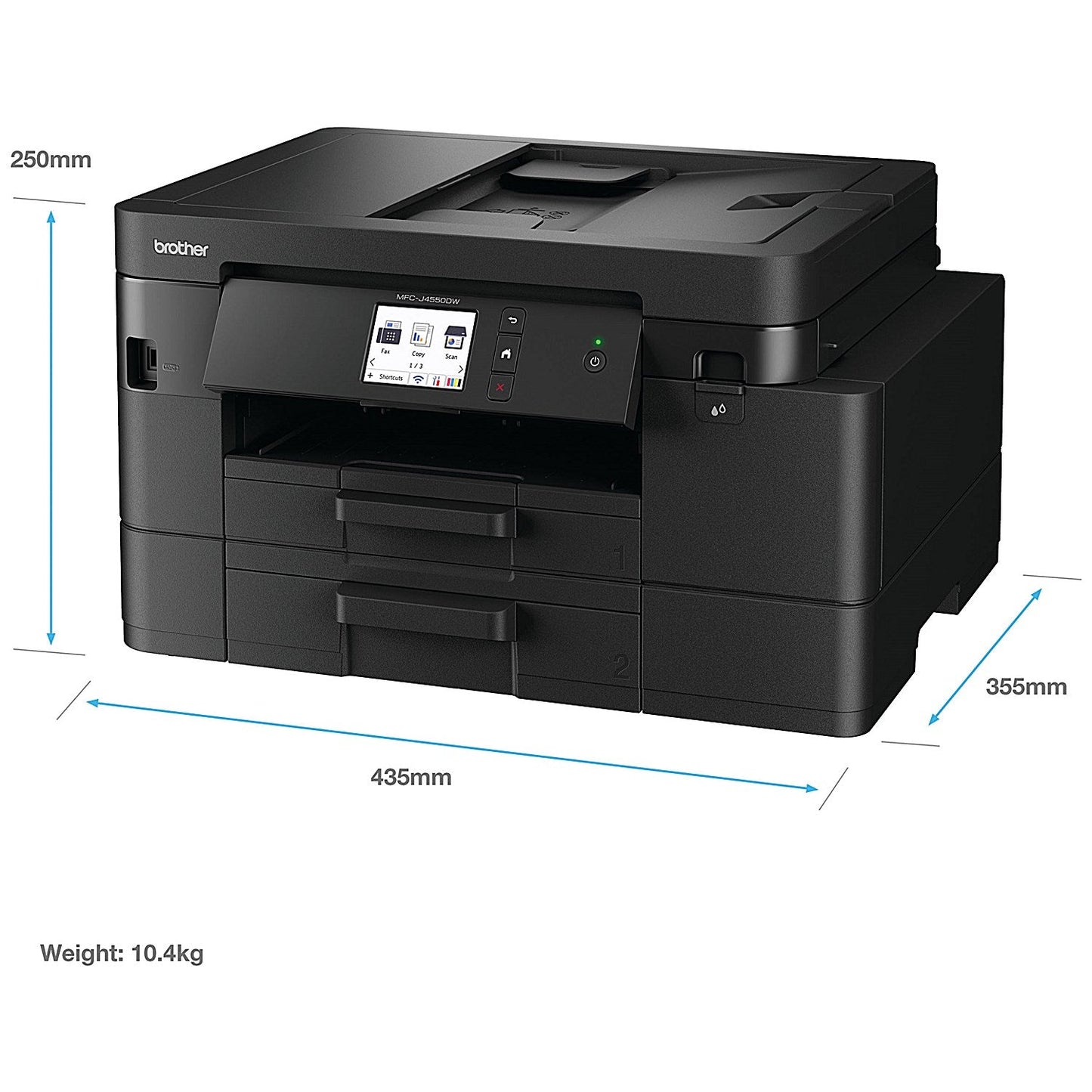 Brother MFC-J4550DW 4-in-1 Wireless Colour Inkjet Printer, Black