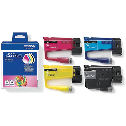 Brother LC527XLVAL Ink Cartridge High Yield Value Pack CMYK LC527XLVAL