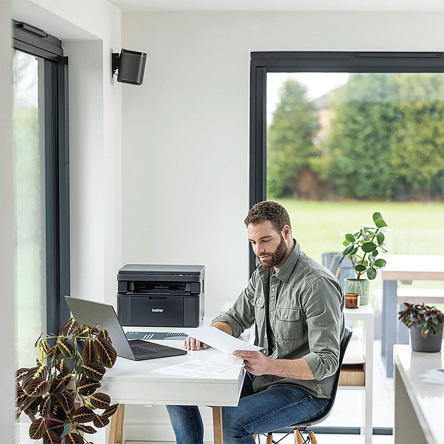 Brother DCP-L1640W Compact Wireless 3-in-1 Mono Laser Printer, Black Easy2Order : BA84477