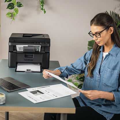 Brother DCP-L1660DW Compact Wireless 3-in-1 Mono Laser Printer, Black Easy2Order : BA84480