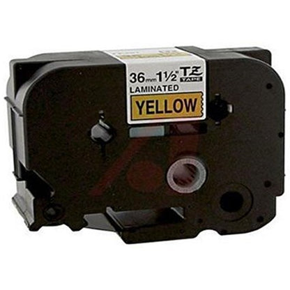 Brother P-Touch TZe-661 Label Tape, Black on Yellow, 36mmx8m