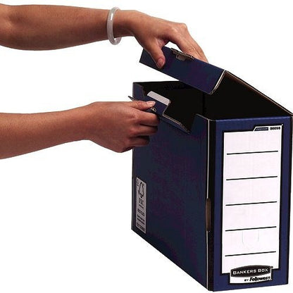 Bankers Box Premium Transfer Files, Foolscap, Blue & White, Pack of 10
