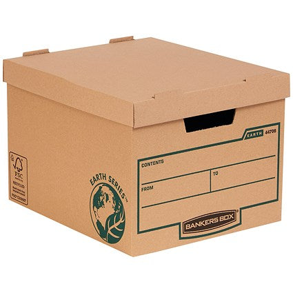 Bankers Box Earth Storage Boxes, Standard, Pack of 10