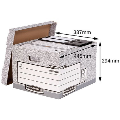 Bankers Box System Storage Boxes, Large, Pack of 10