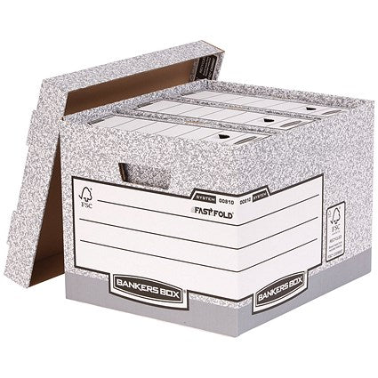 Bankers Box System Storage Boxes, Large, Pack of 10