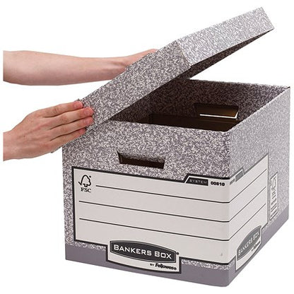 Bankers Box System Storage Boxes, Large, Pack of 10