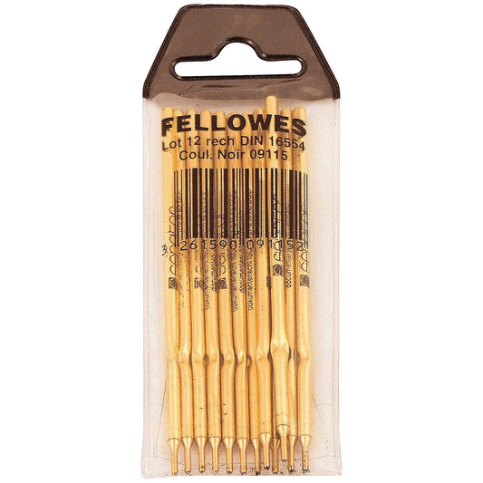 Fellowes Ballpoint Refill for use with Fellowes Ballpoint Pen and Chain Black (Pack of 12) Easy2Order : BB09115