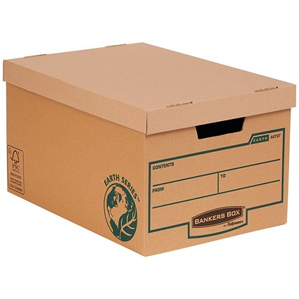 Bankers Box Earth Storage Boxes, Large, Pack of 10