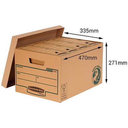 Bankers Box Earth Storage Boxes, Large, Pack of 10
