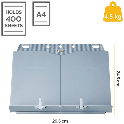 Fellowes BookLift A4 Document Holder, Adjustable Tilt, Silver