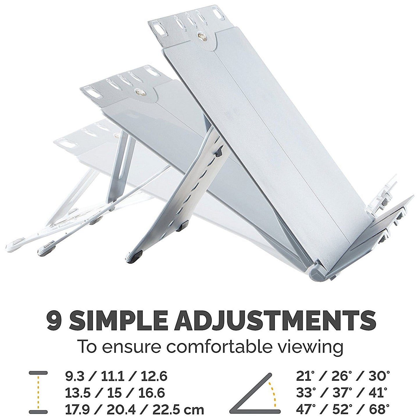 Fellowes BookLift A4 Document Holder, Adjustable Tilt, Silver