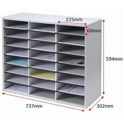 Fellowes Literature Sorter, 24 Compartments