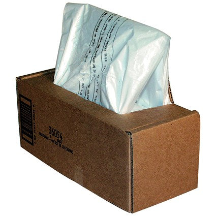 Fellowes Shredder Bags, Capacity 75 Litre, For 225 Series Shredders, Pack of 50