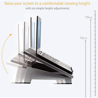 Fellowes Office Suites Laptop Stand, Adjustable Tilt, Black and Silver