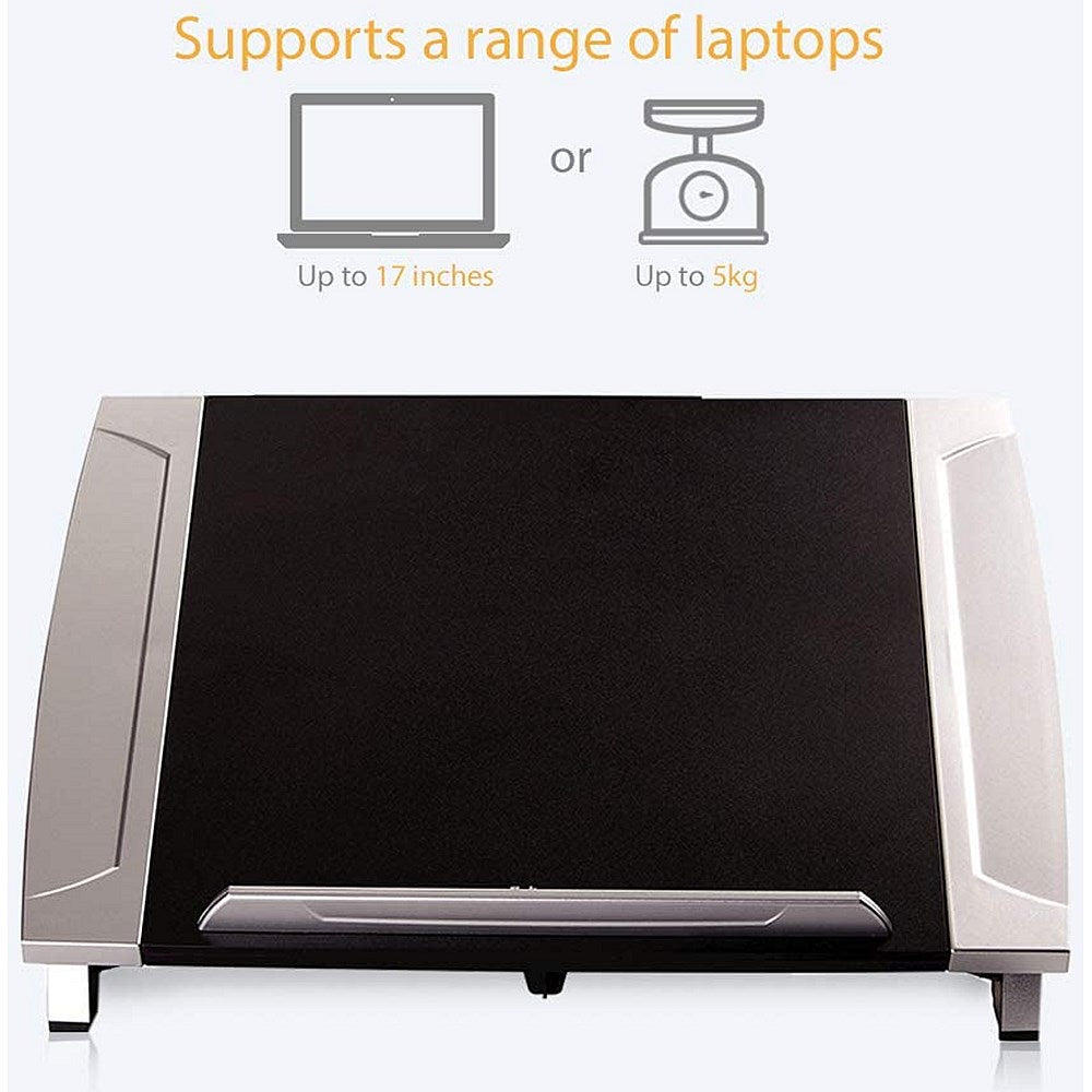 Fellowes Office Suites Laptop Stand, Adjustable Tilt, Black and Silver
