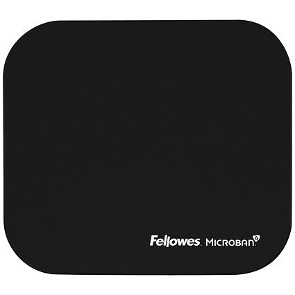 Fellowes Microban Mouse Mat, Antibacterial, Non-slip, Black