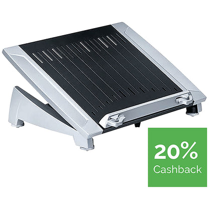 Fellowes Office Suites Laptop Stand Plus, Adjustable Height and Tilt, Black and Silver