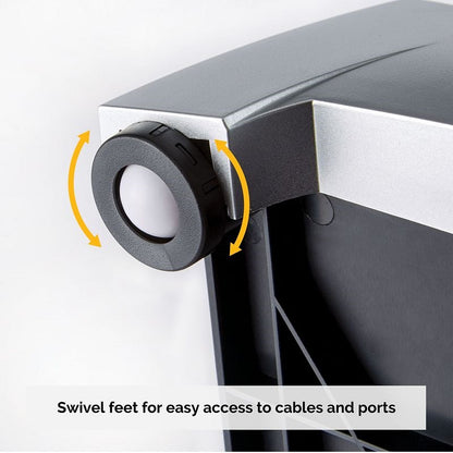 Fellowes Office Suites Laptop Stand Plus, Adjustable Height and Tilt, Black and Silver