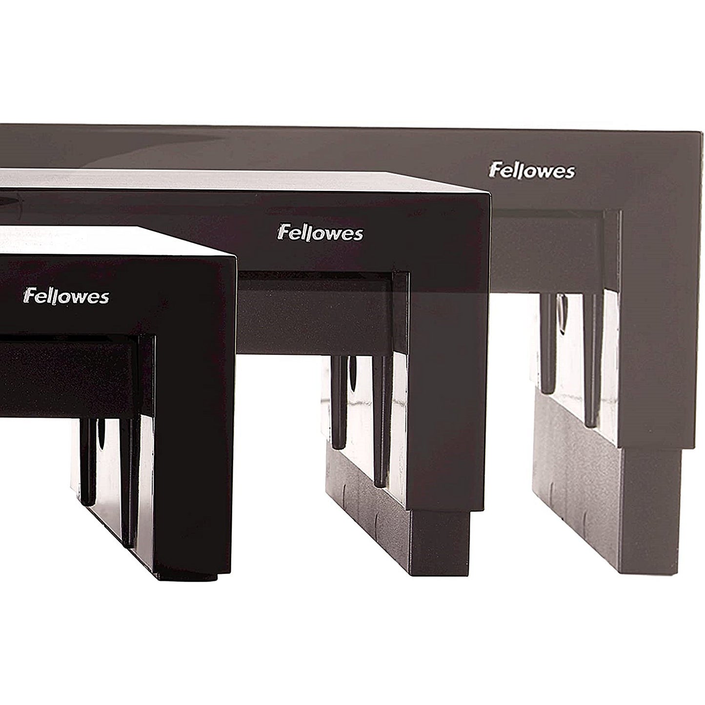 Fellowes Designer Suites Monitor Stand with Drawer, Adjustable Height, Black