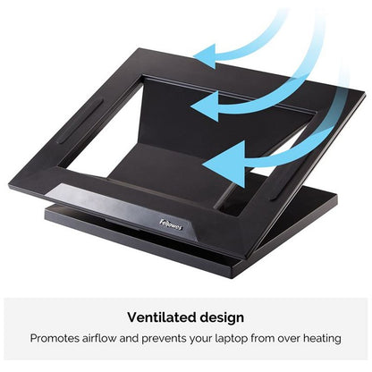 Fellowes Designer Suites Laptop Stand, Adjustable Height and Tilt, Black