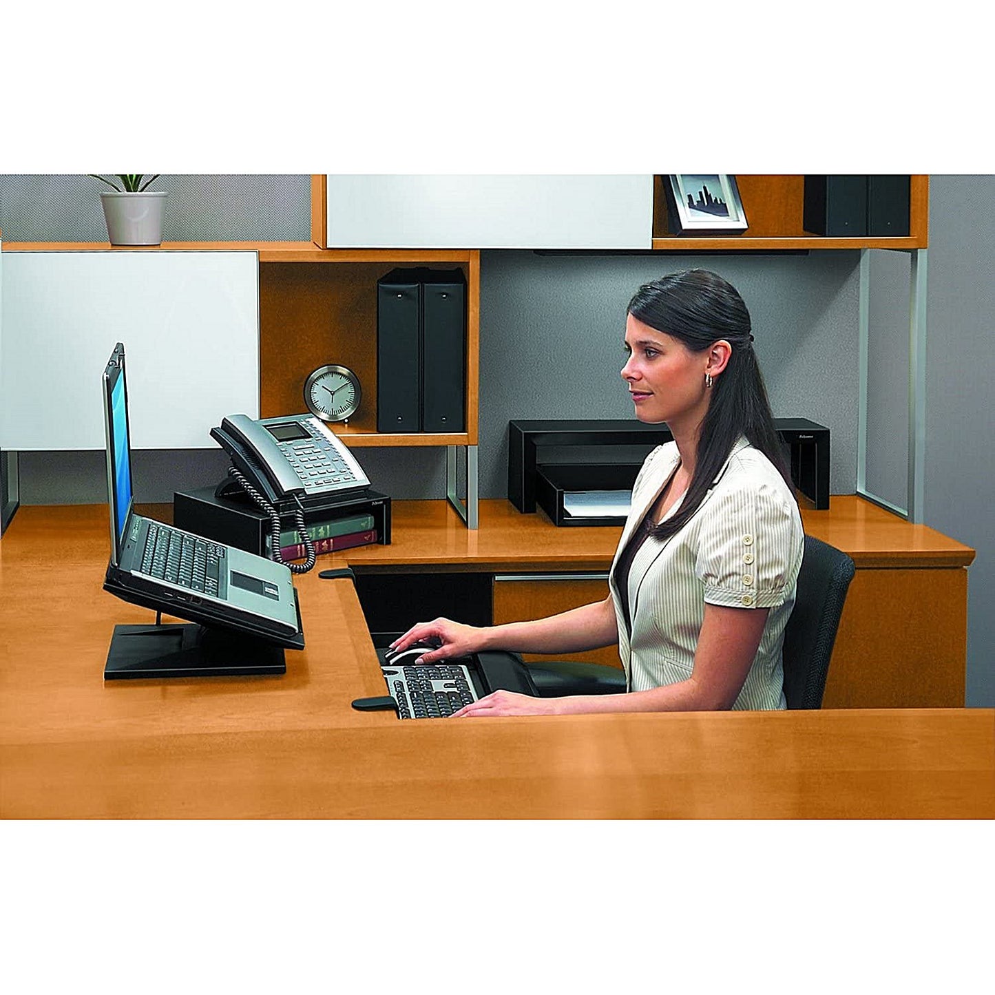 Fellowes Designer Suites Laptop Stand, Adjustable Height and Tilt, Black