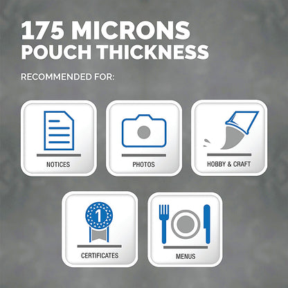Fellowes Protect A4 Laminating Pouches, 350 Microns, Glossy, Pack of 100