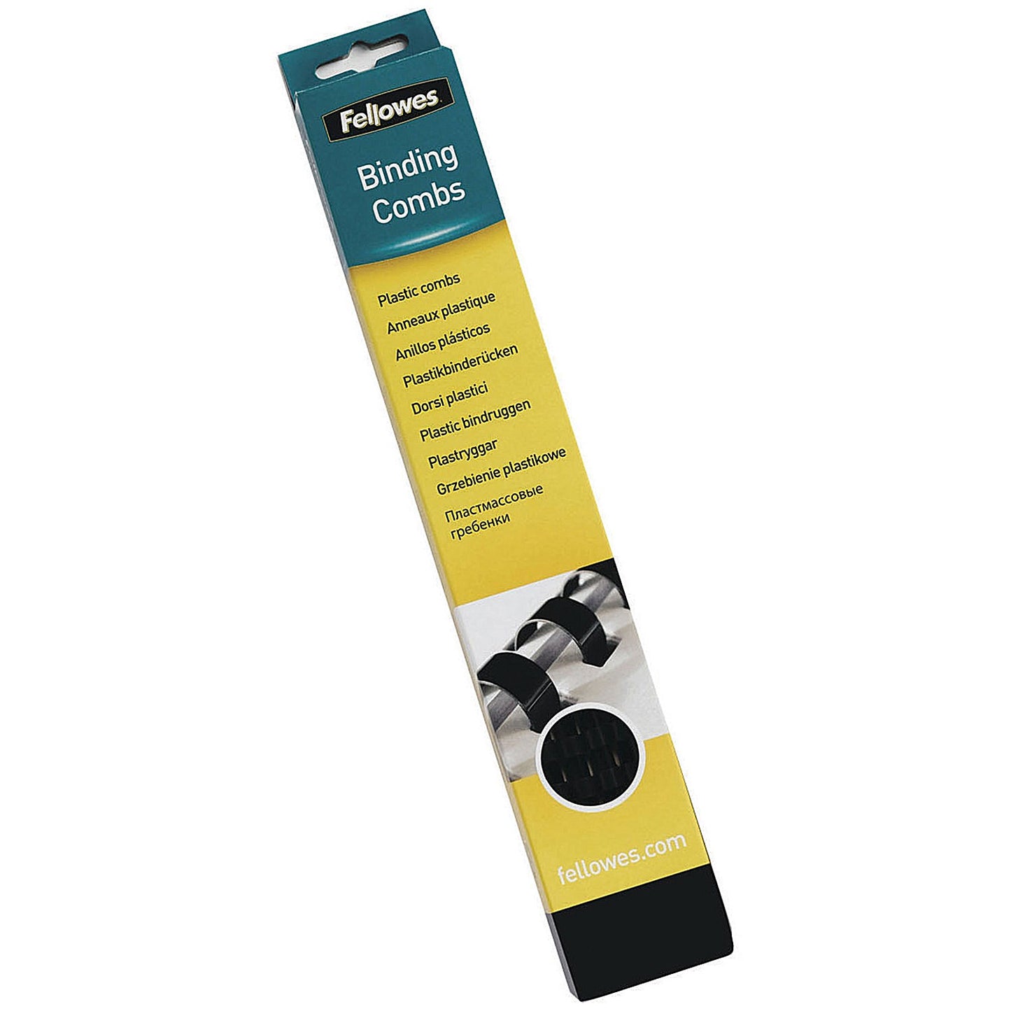 Fellowes Plastic Binding Combs, 21 Ring, 19mm, Black, Pack of 100