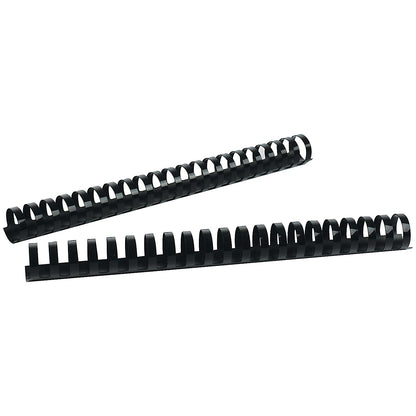 Fellowes Plastic Binding Combs, 21 Ring, 25mm, Black, Pack of 100