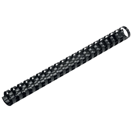 Fellowes Plastic Binding Combs, 21 Ring, 28mm, Black, Pack of 50