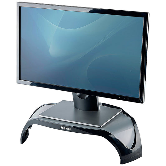 Fellowes Smart Suites Monitor Stand, Adjustable Height, Black and Silver