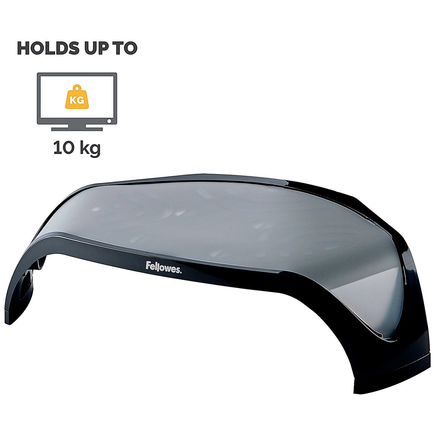 Fellowes Smart Suites Monitor Stand, Adjustable Height, Black and Silver