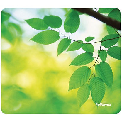 Fellowes Earth Series Mouse Mat, Recycled, Leaf Print