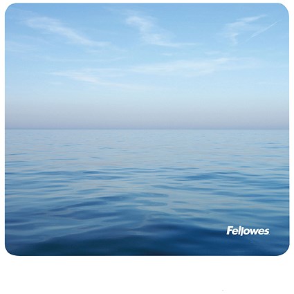 Fellowes Earth Series Mouse Mat, Recycled, Blue Ocean Print