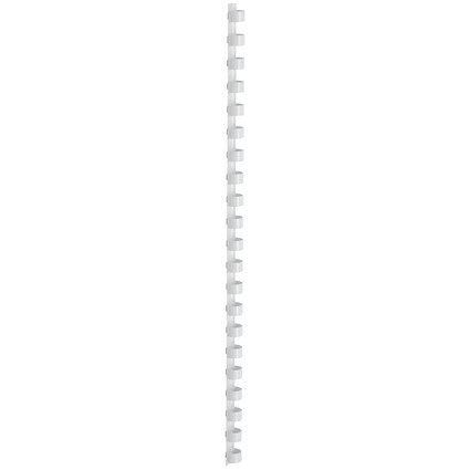 Fellowes Apex Plastic Binding Combs, 21 Ring, 10mm, White, Pack of 100