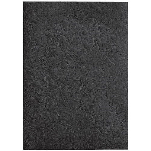 Fellowes Apex Binding Covers, 230gsm, Leathergrain, Black, A4, Pack of 100