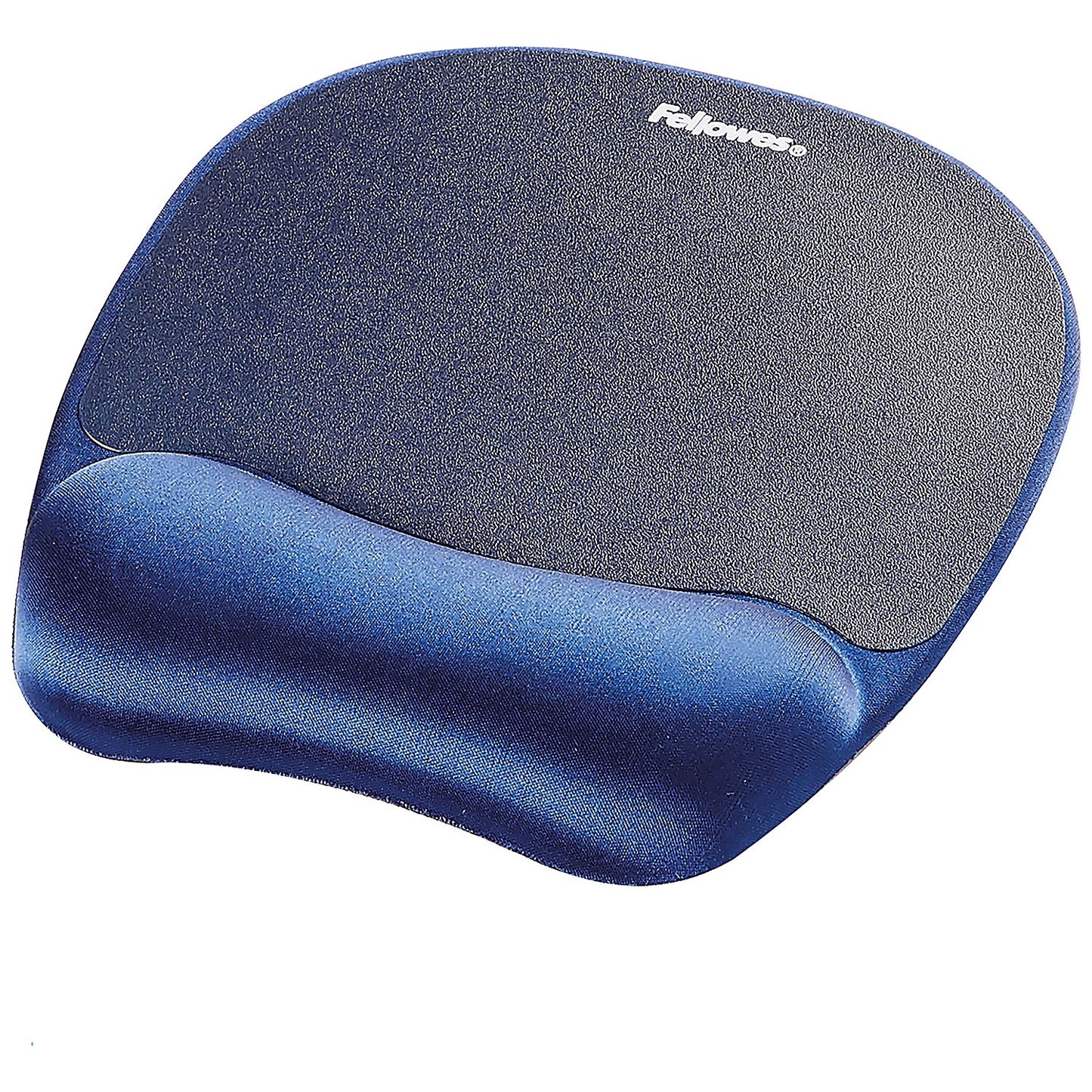 Fellowes Memory Foam Mouse Mat, With Wrist Rest, Blue