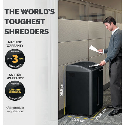 Fellowes Powershred 425Ci P-4 Cross Cut Shredder, 114 Litres