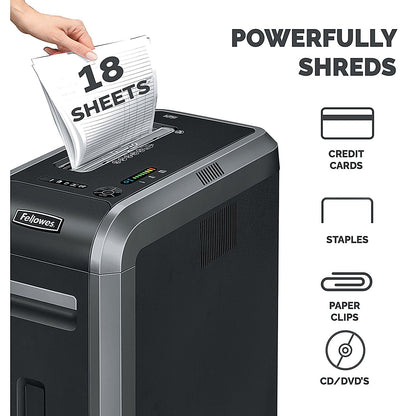 Fellowes Powershred 125i P-2 Strip Cut Shredder, 60 Litres