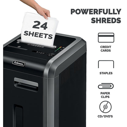 Fellowes Powershred 225Ci P-4 Cross Cut Shredder, 60 Litres