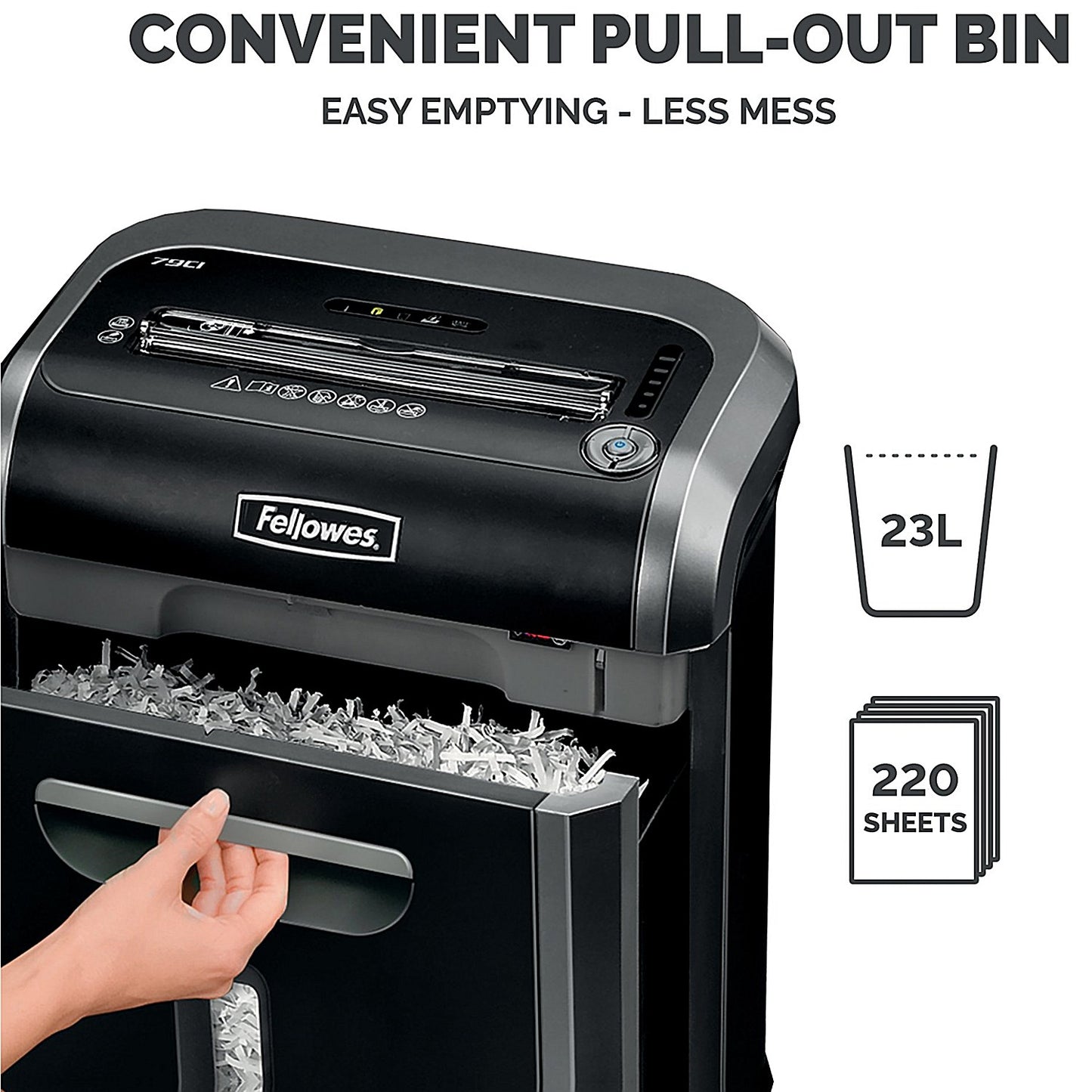 Fellowes Powershred 79Ci P-4 Cross Cut Shredder, 23 Litres