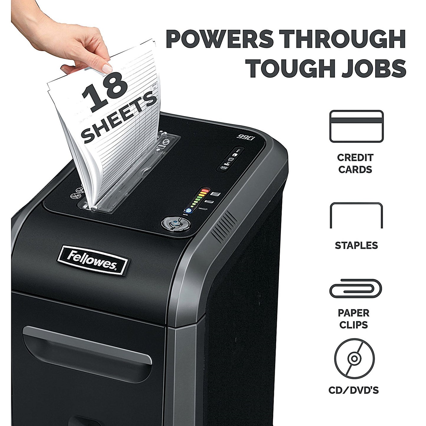 Fellowes Powershred 99Ci P-4 Cross Cut Shredder, 34 Litres