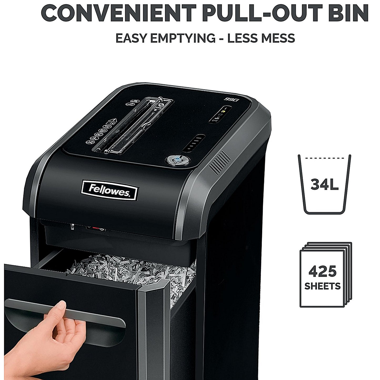 Fellowes Powershred 99Ci P-4 Cross Cut Shredder, 34 Litres