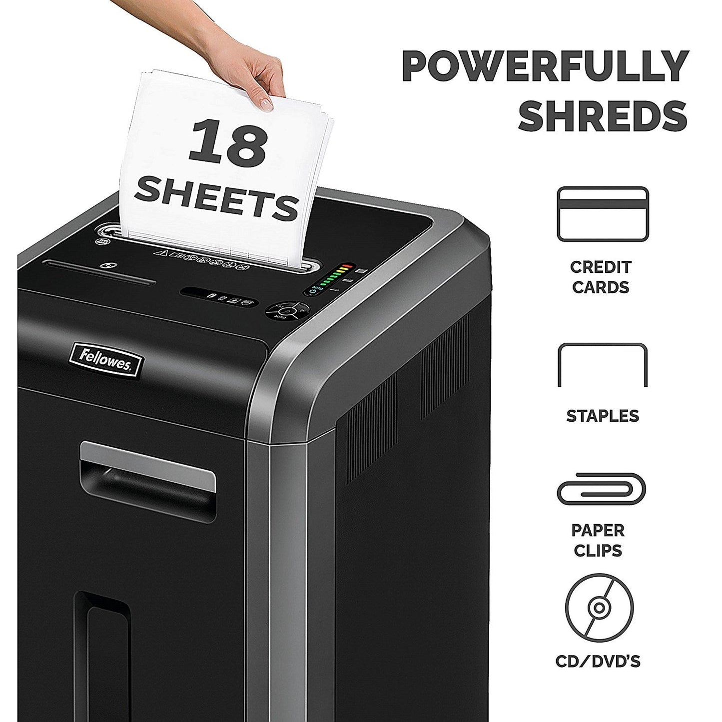 Fellowes 225mi P-5 Microshred Shredder, 60 Litres