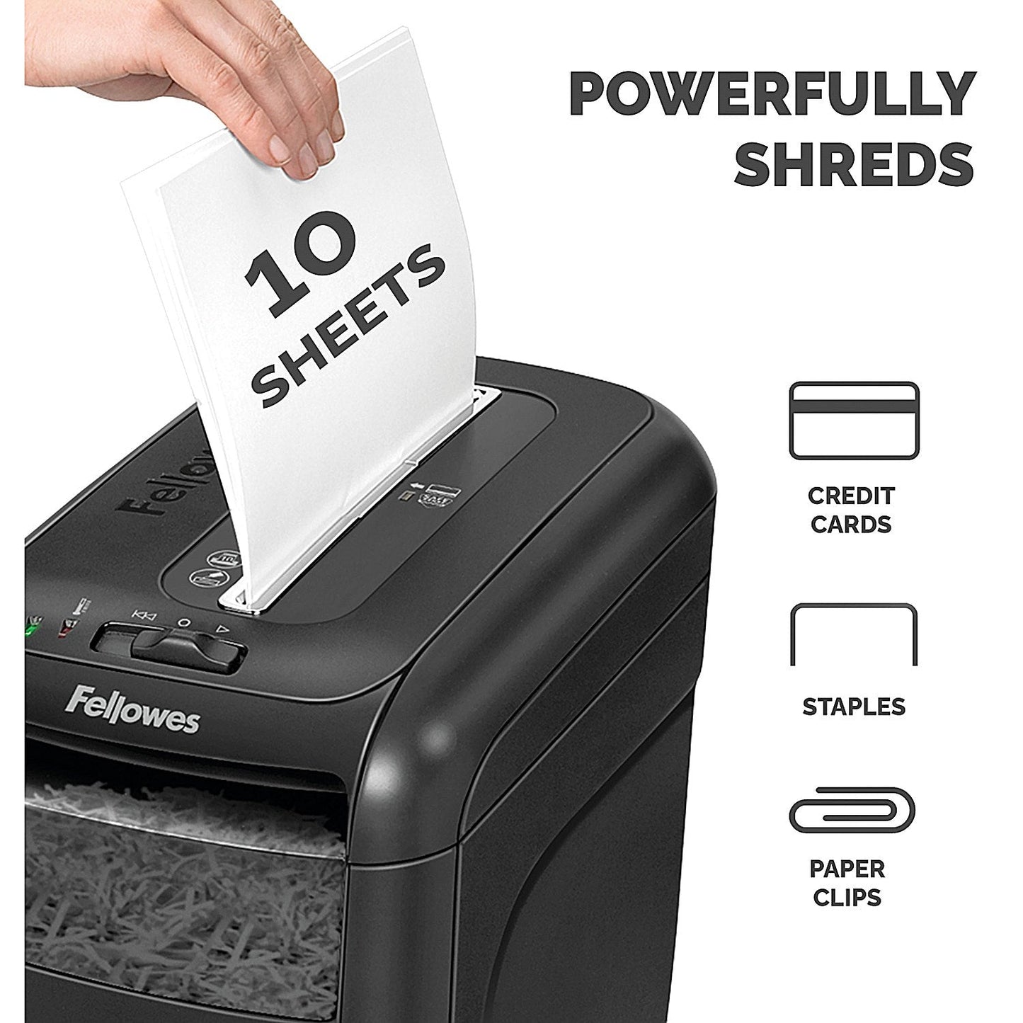 Fellowes 60Cs Deskside P-4 Cross Cut Shredder, 22 Litres